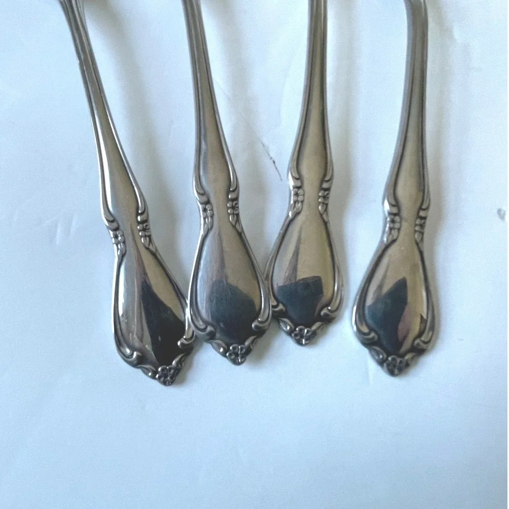 Oneidacraft 7pc Dinner & Salad Fork Set Silver Chateau Pattern Stainless Steel